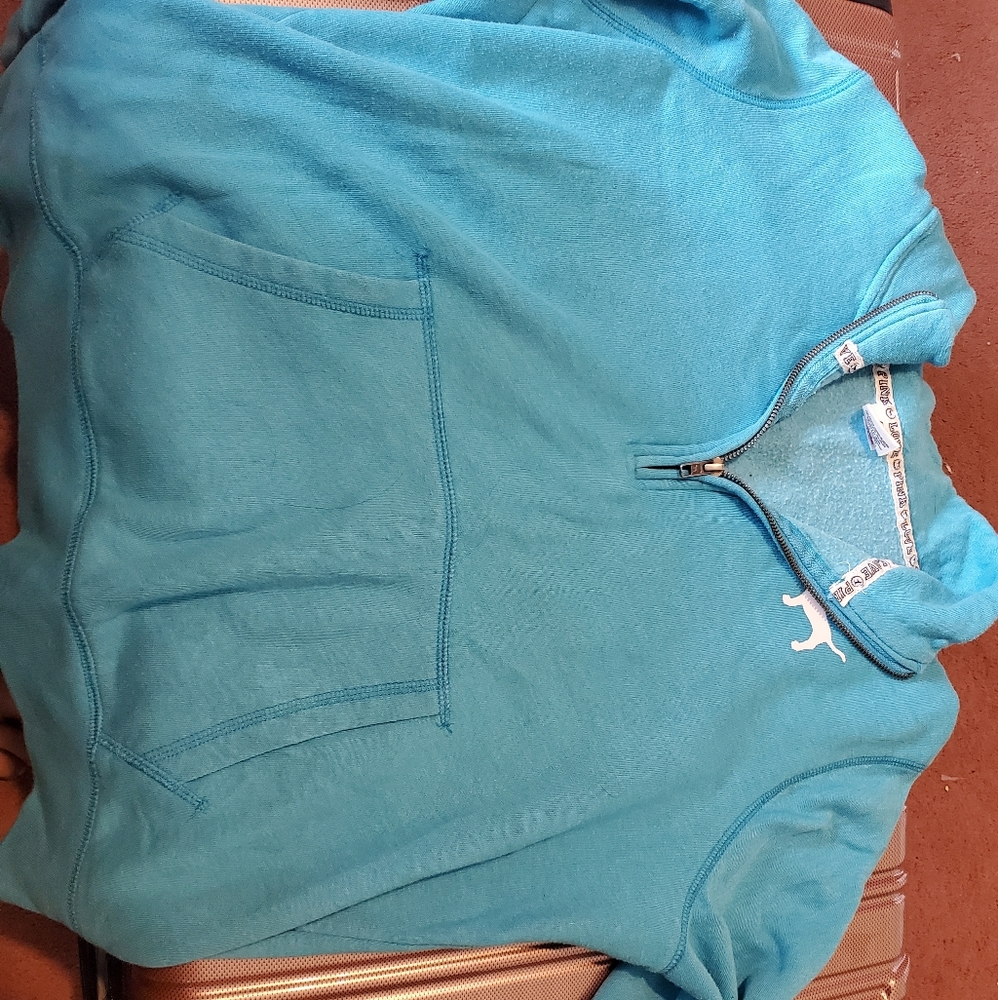 Half zip up PINK hoodie